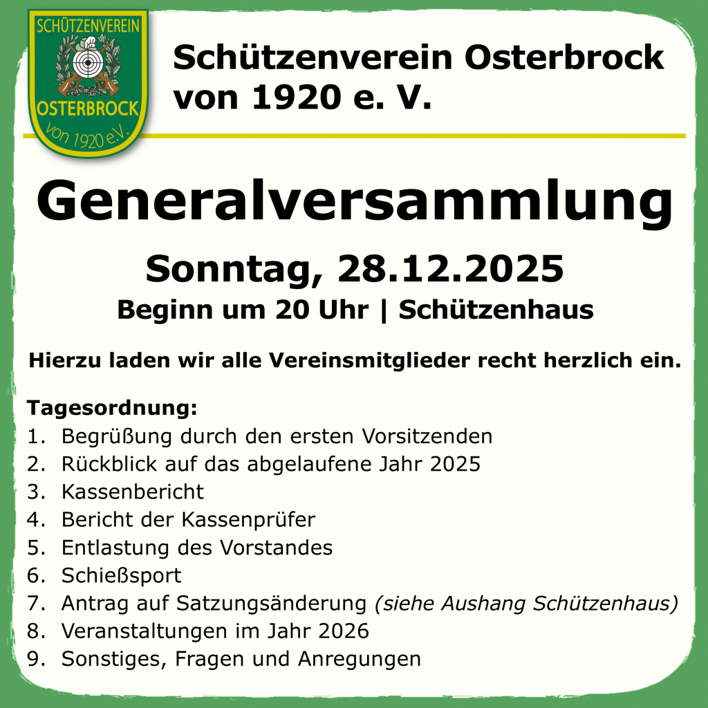 Generalversammlung 2025